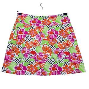 IBKUL Floral Print Golf Tennis Skort Size Medium